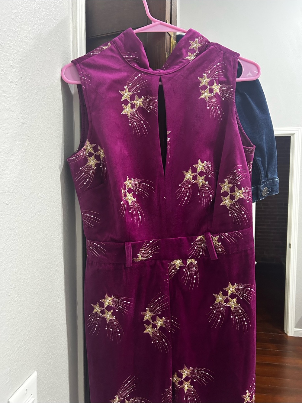 Nasty Gal Embroidered Velvet Jumpsuit - Picture 4 of 8